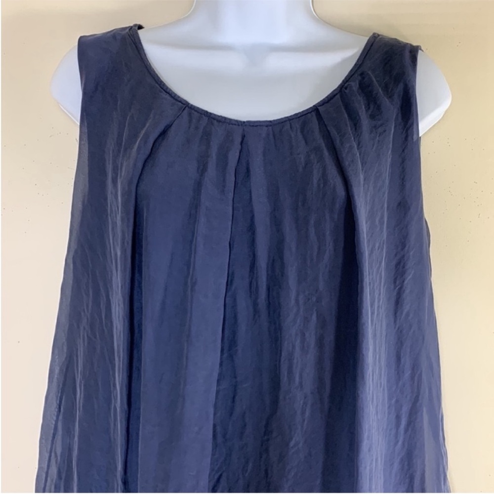 Amanti Italy Made Washable Pure Silk Lace Layered Shift Dress. XS. NWT. - Picture 3 of 14